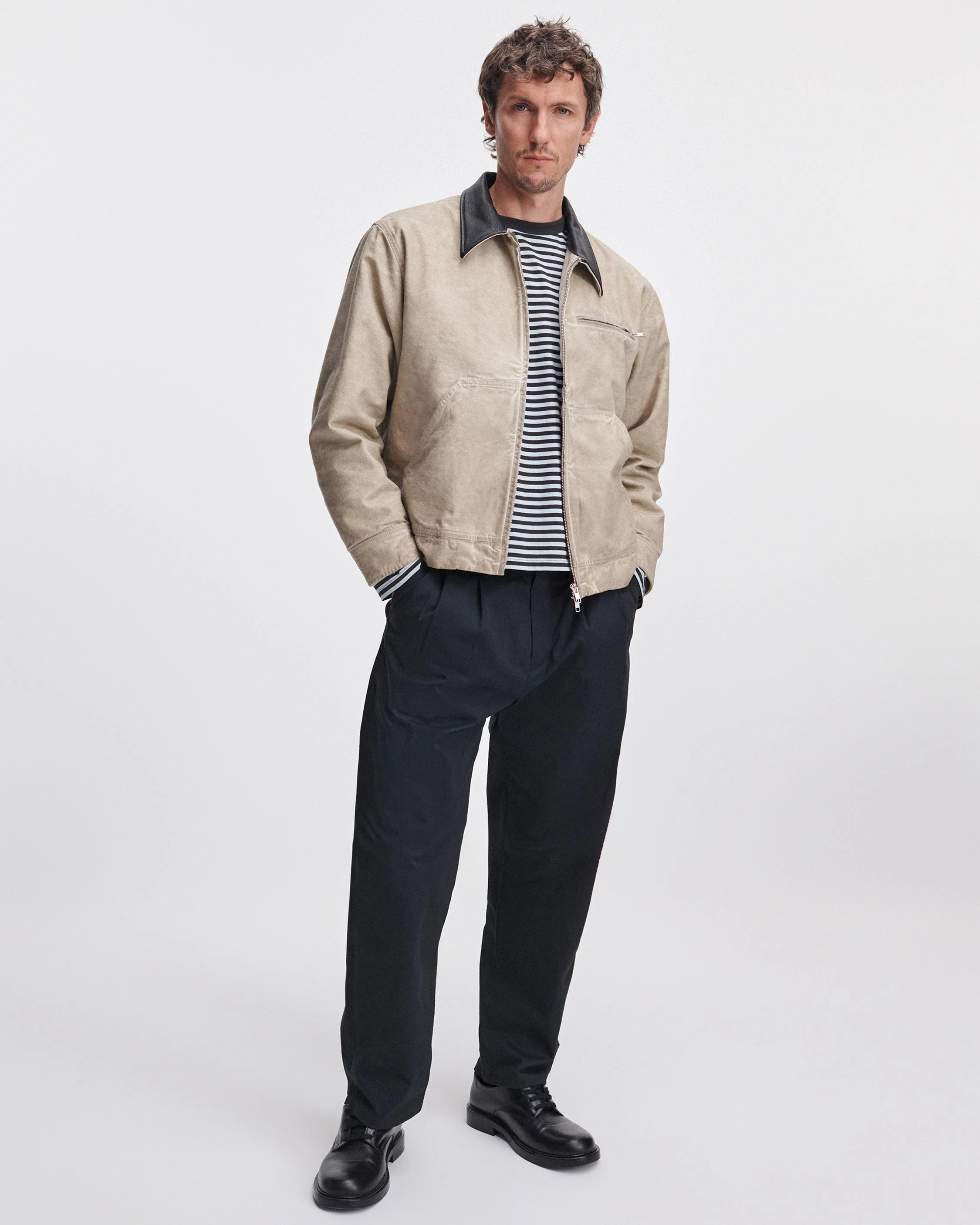 rb Baggy Twill Pleated Chino - 1