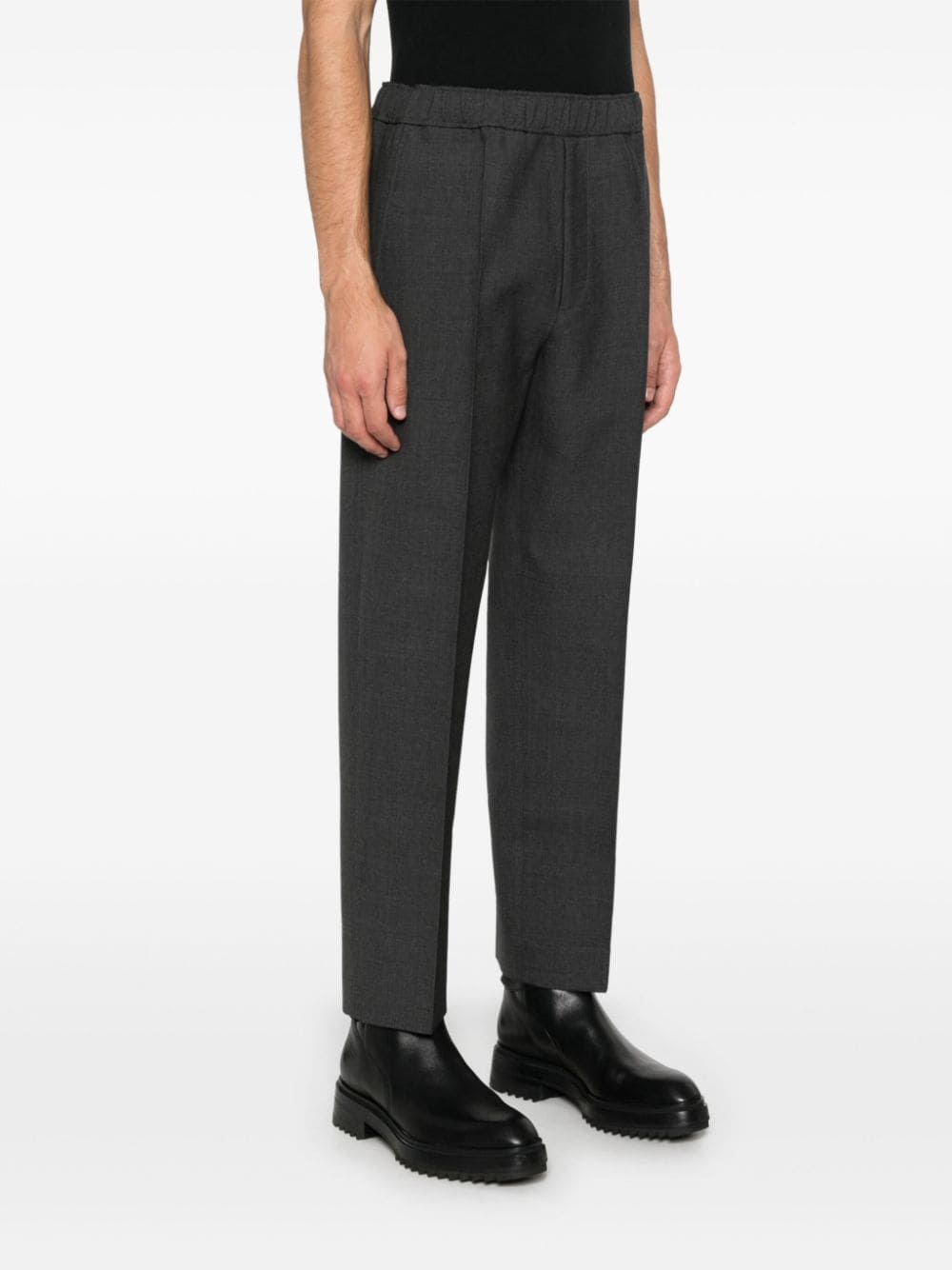 wool tapered trousers - 3
