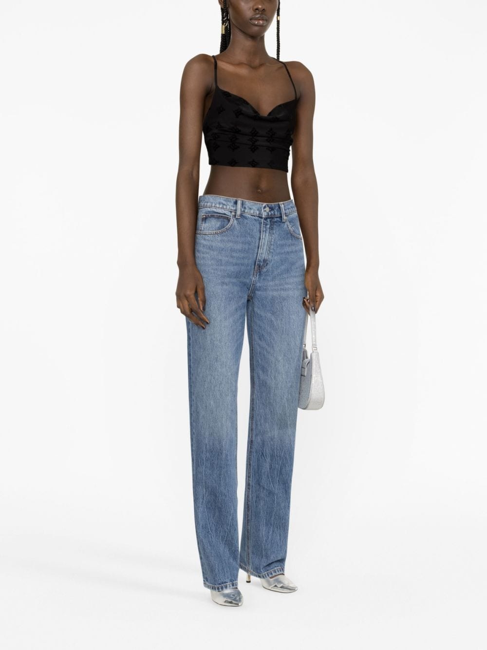 mid-rise straight-leg jeans - 2