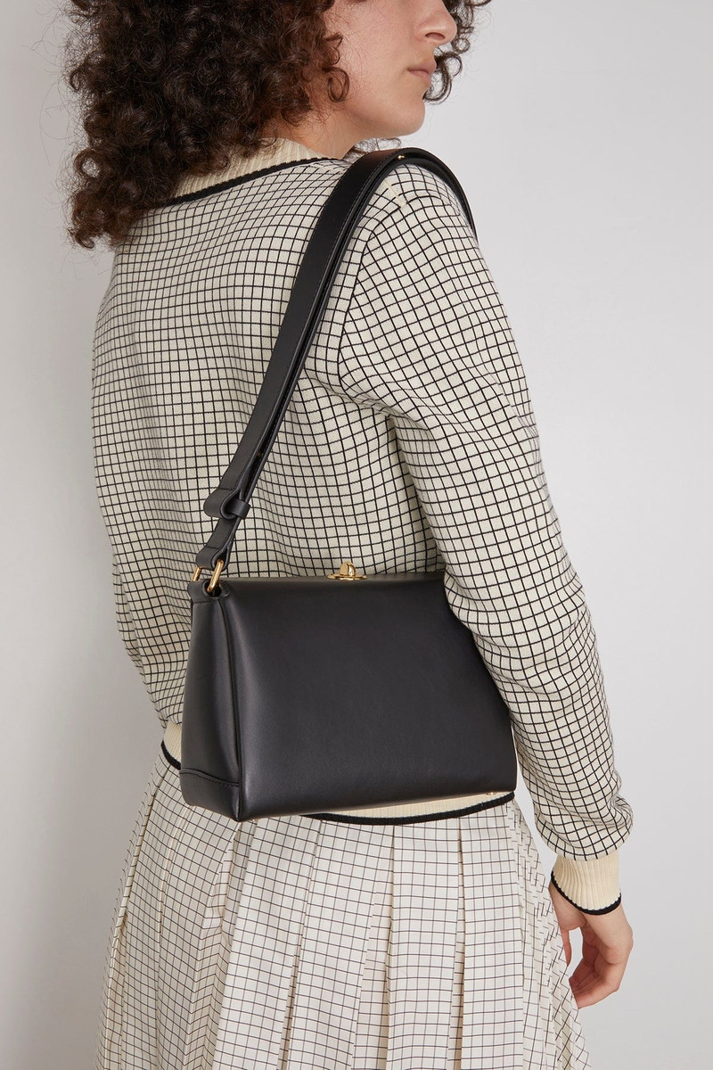 Plan C Small Shoulder Bag in Black outlook