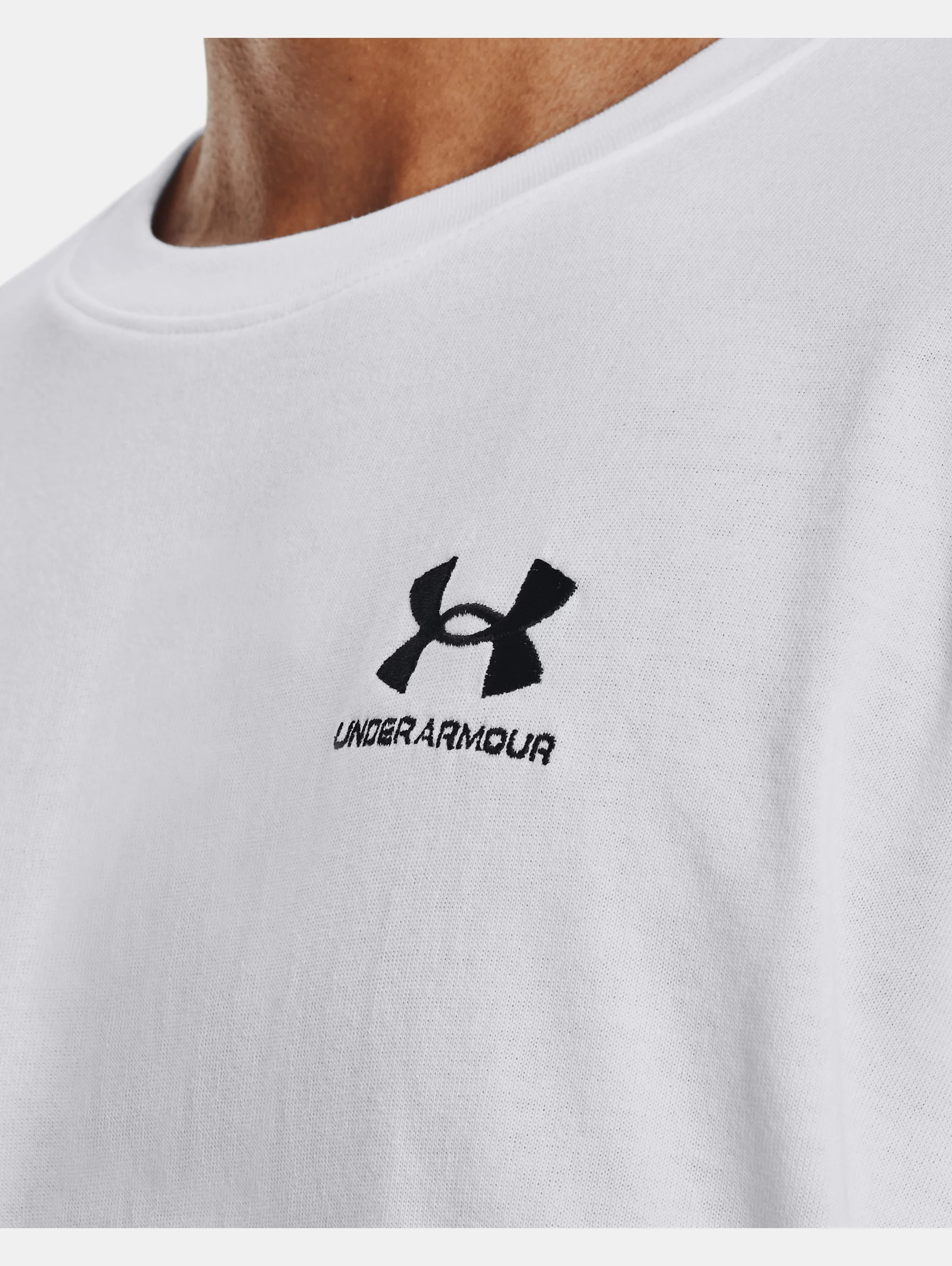Men's UA Logo Embroidered Heavyweight Short Sleeve - 6
