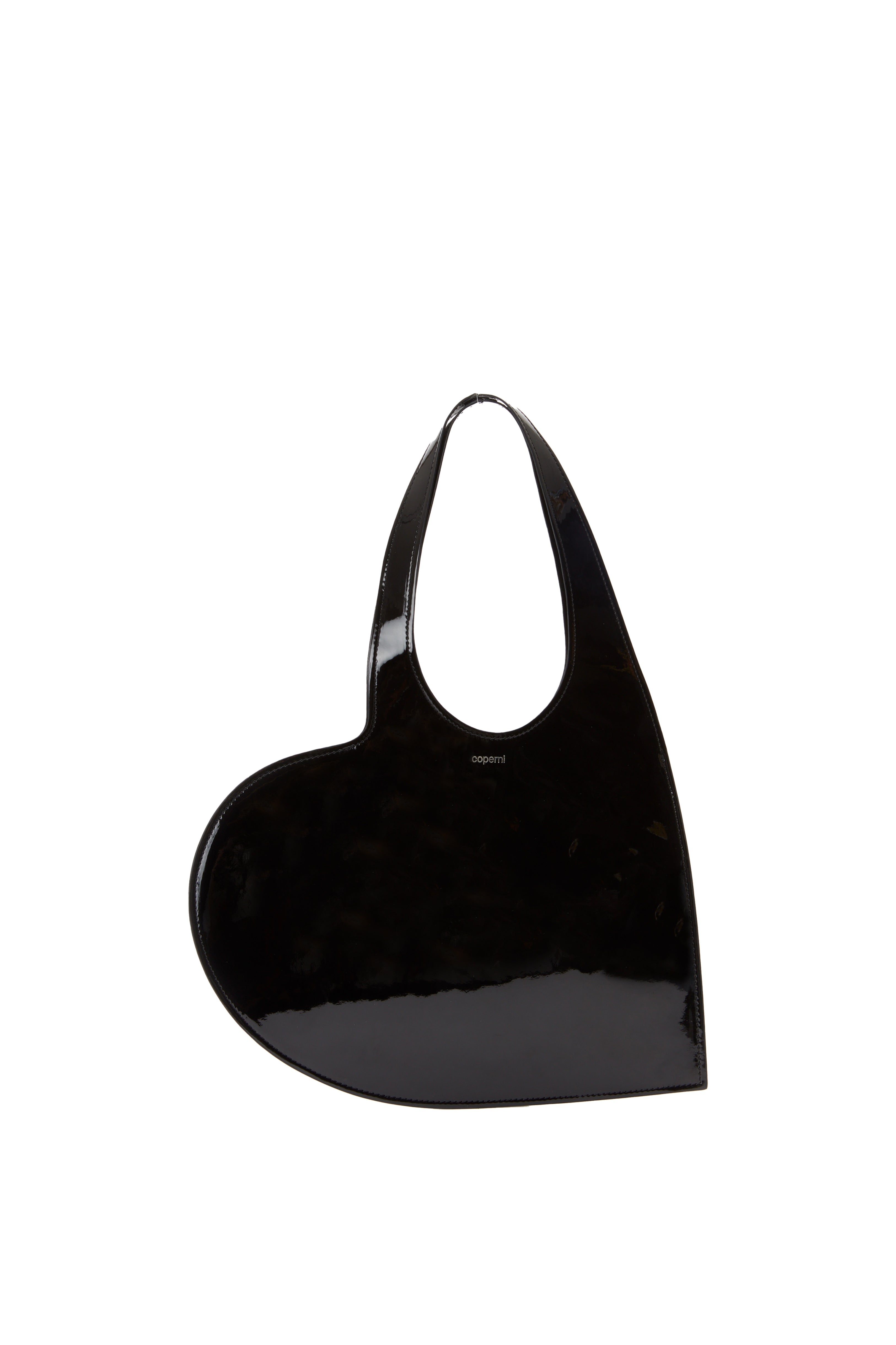 Patent Mini Heart Tote Bag - 3