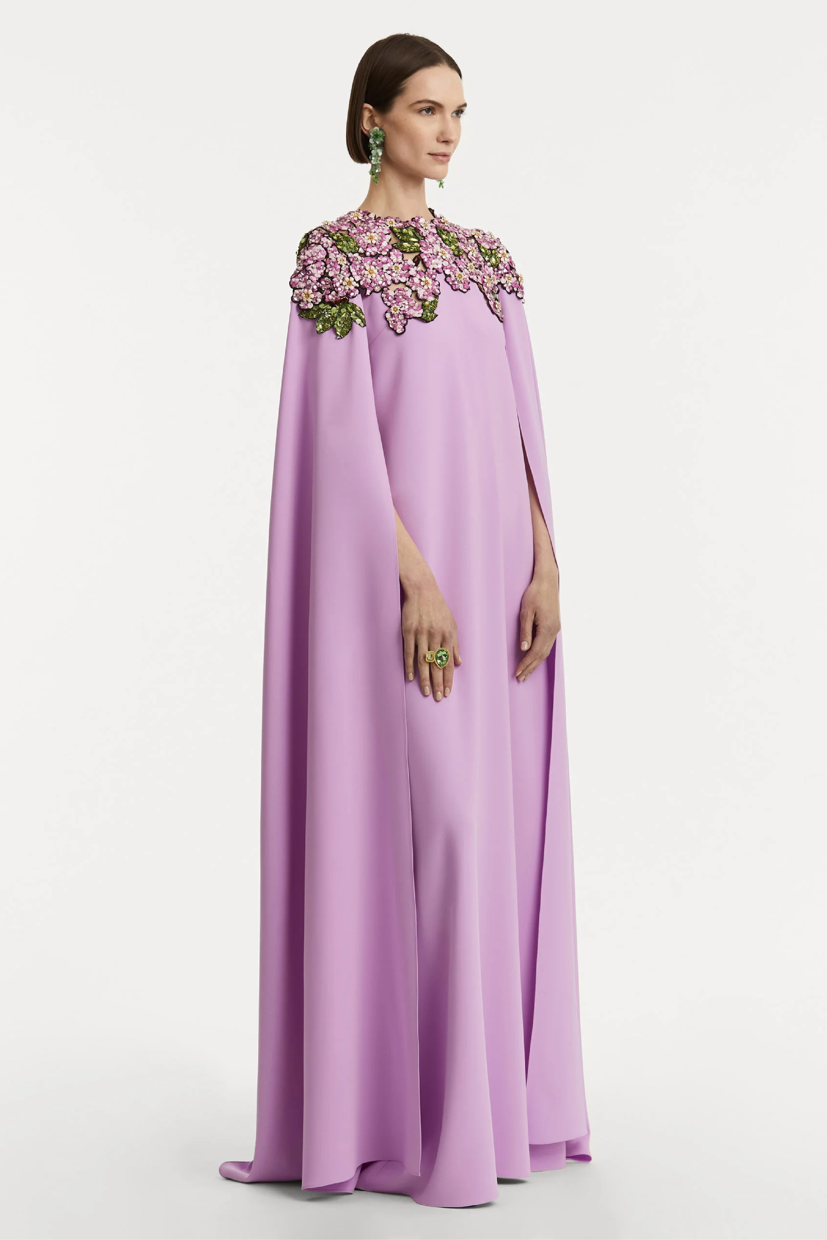 MOSAIC SEQUIN FLORAL EMBROIDERED CAFTAN - 4