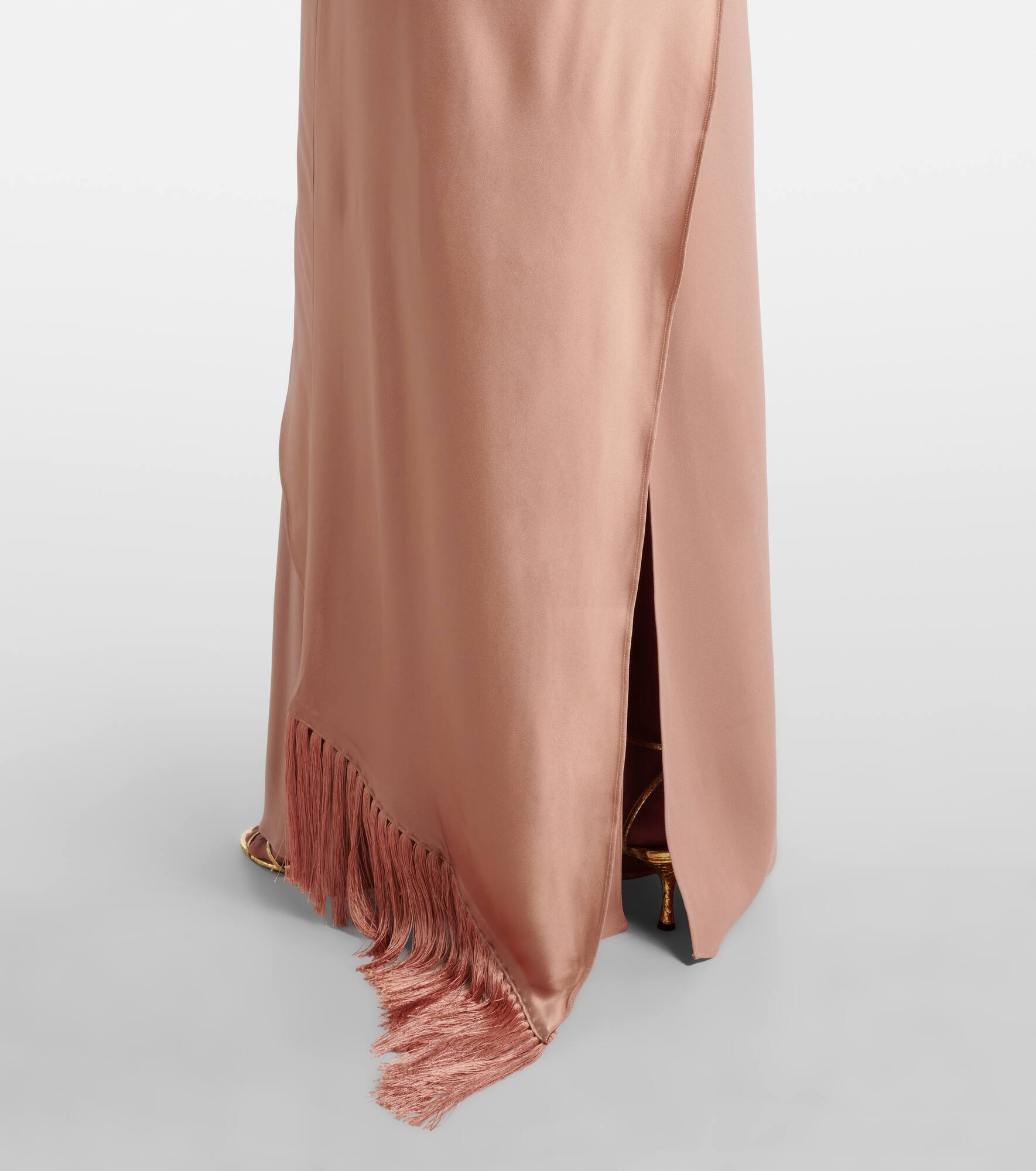 Mounia caped crêpe cady gown - 6
