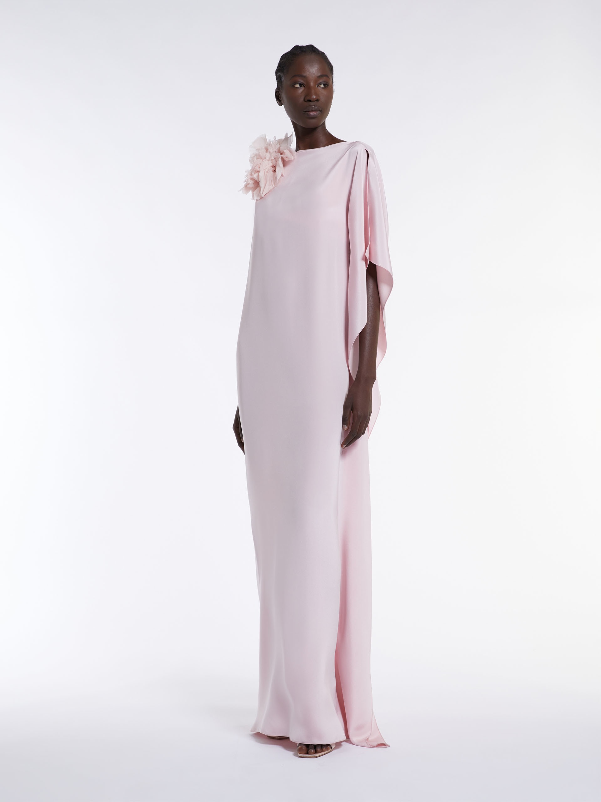 Max Mara BORA One-shoulder crêpe de Chine dress | REVERSIBLE