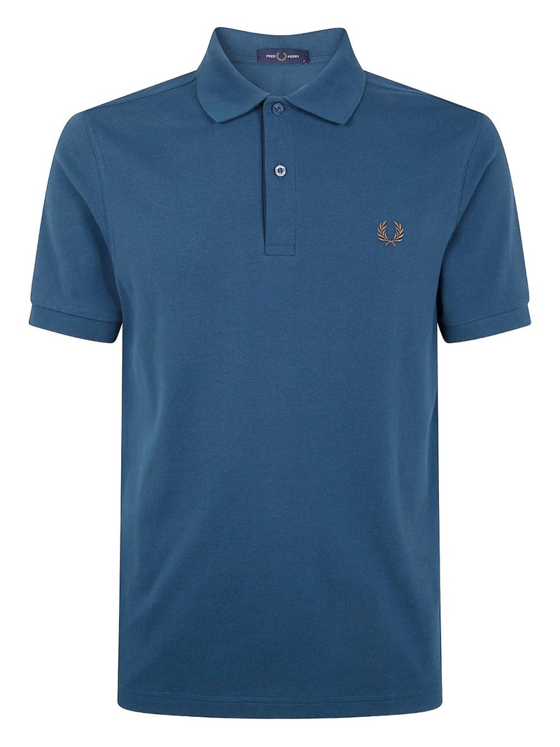 laurel wreath-embroidered polo shirt 1