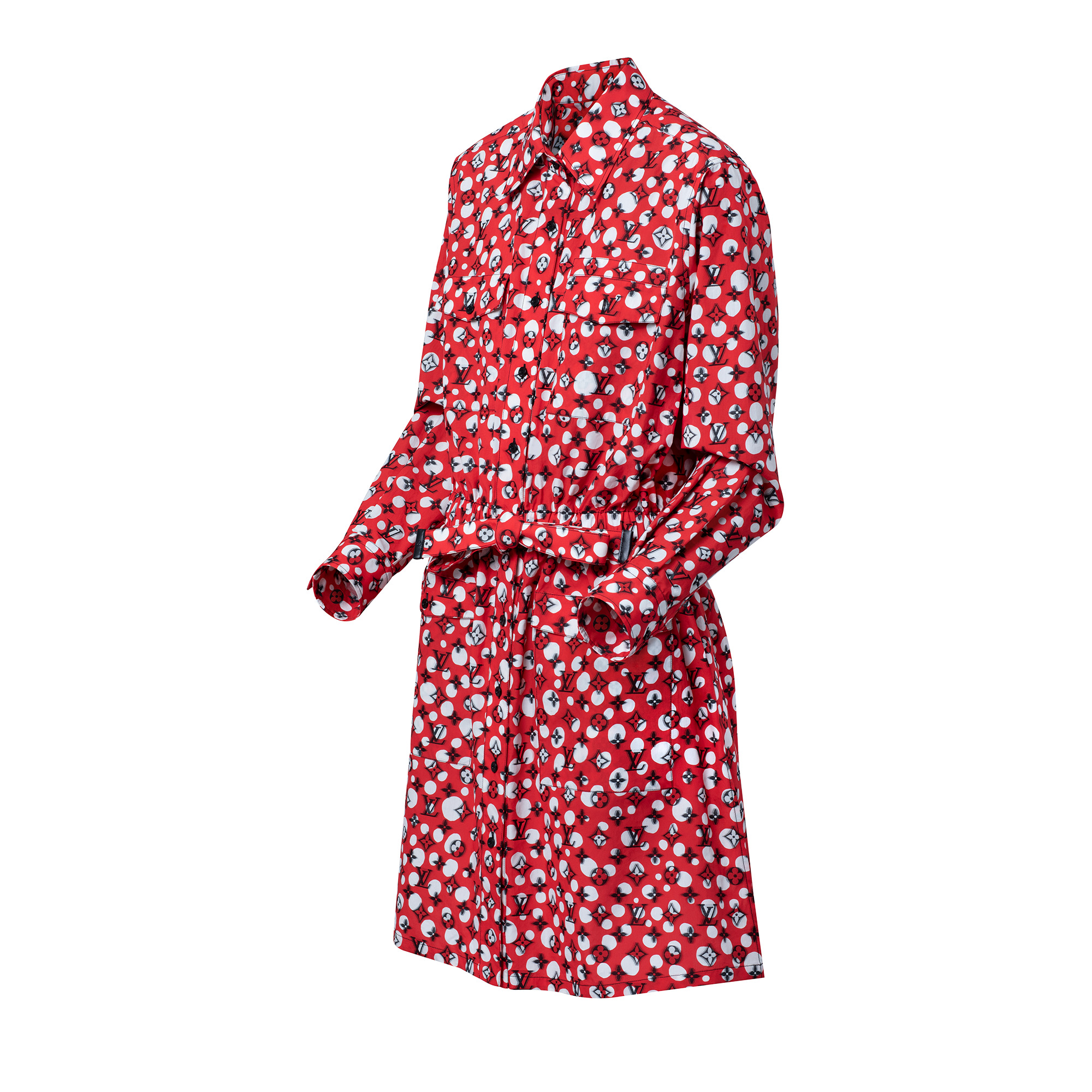 LV x YK Infinity Dots Monogram Shirt Dress - 3