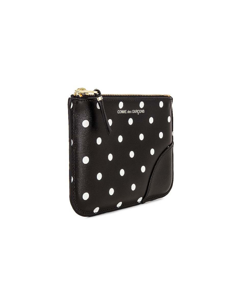 Dots Printed Leather Zip Wallet - 3
