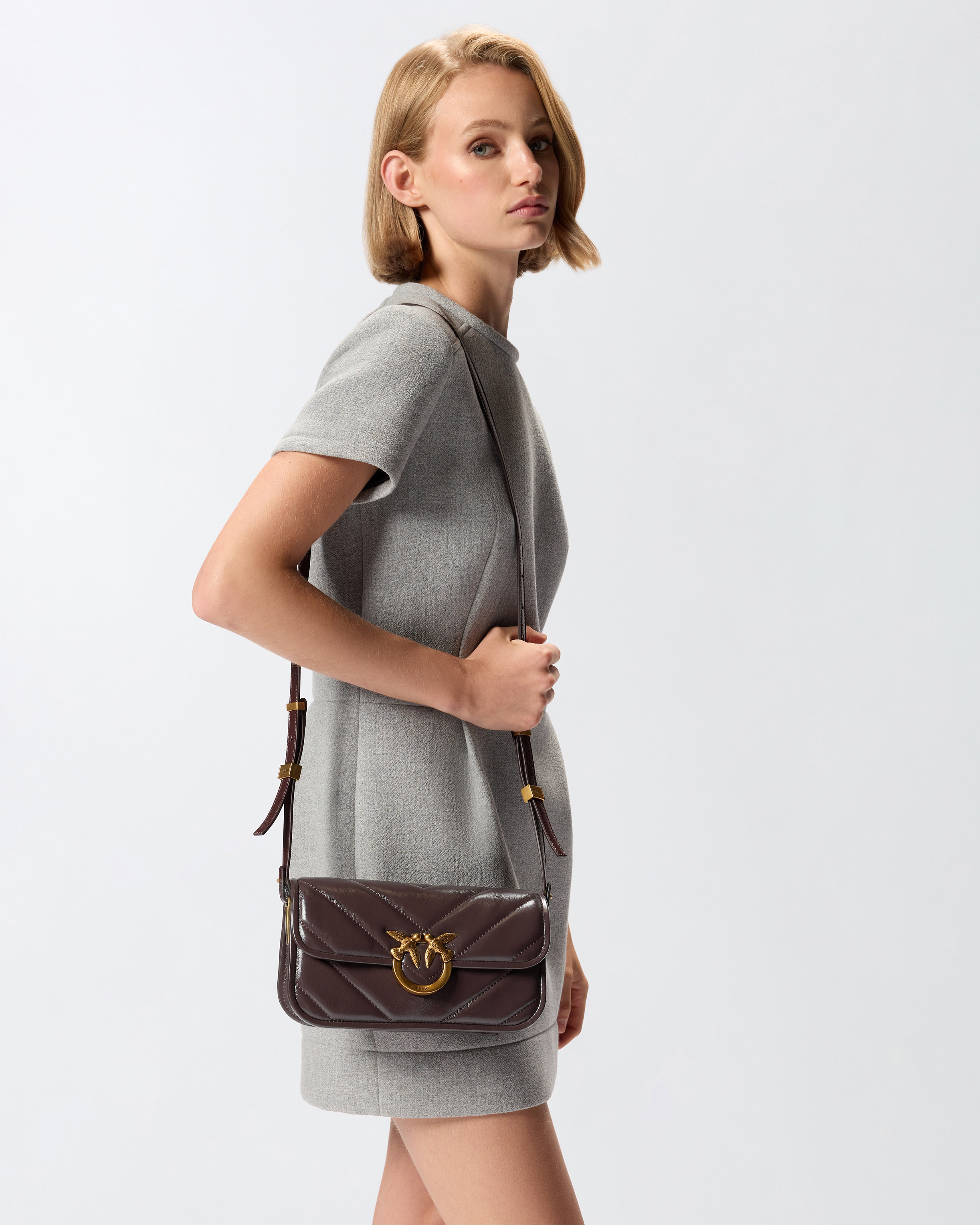LOVE BAG BOX BAGUETTE LARGE HANDBAG IN CHEVRON LEATHER - 5