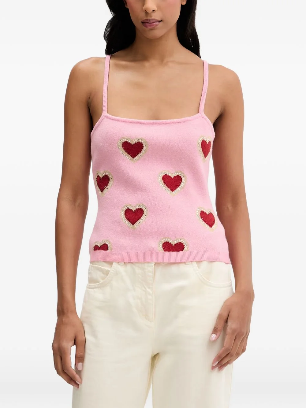 heart-motif string top - 1