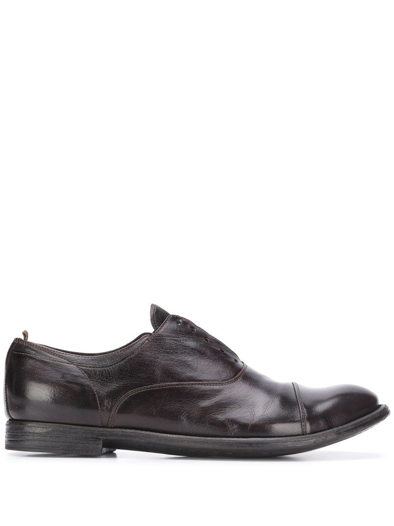 distressed-effect derby shoes 1