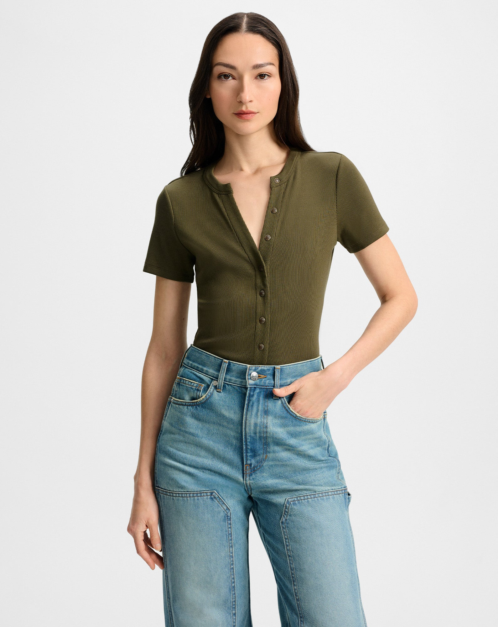 DILIA BUTTON-DOWN T-SHIRT - 2