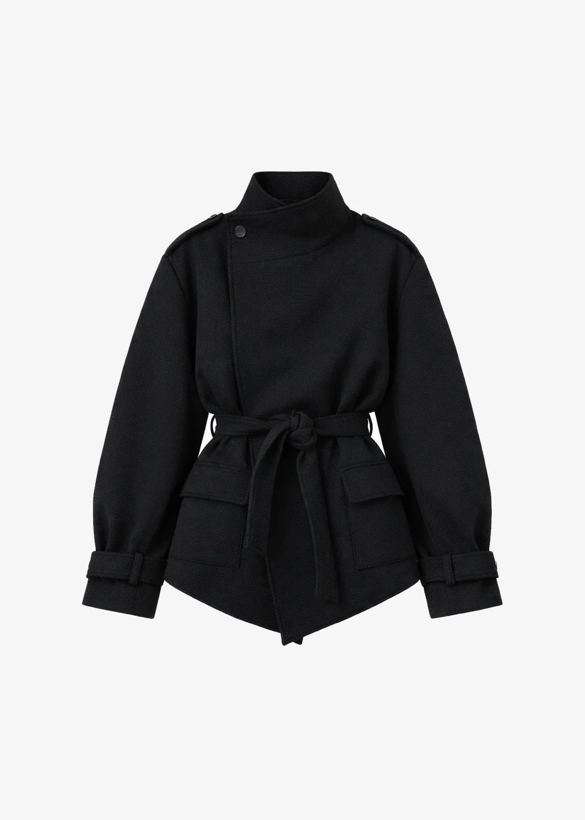 Tavea Belted Jacket - Black - 1