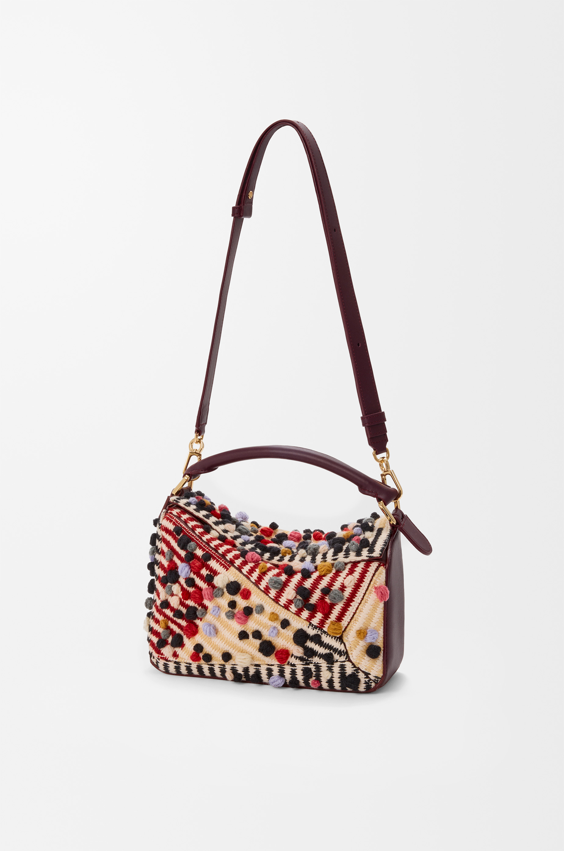 Small Puzzle bag in embroidered textile - 7