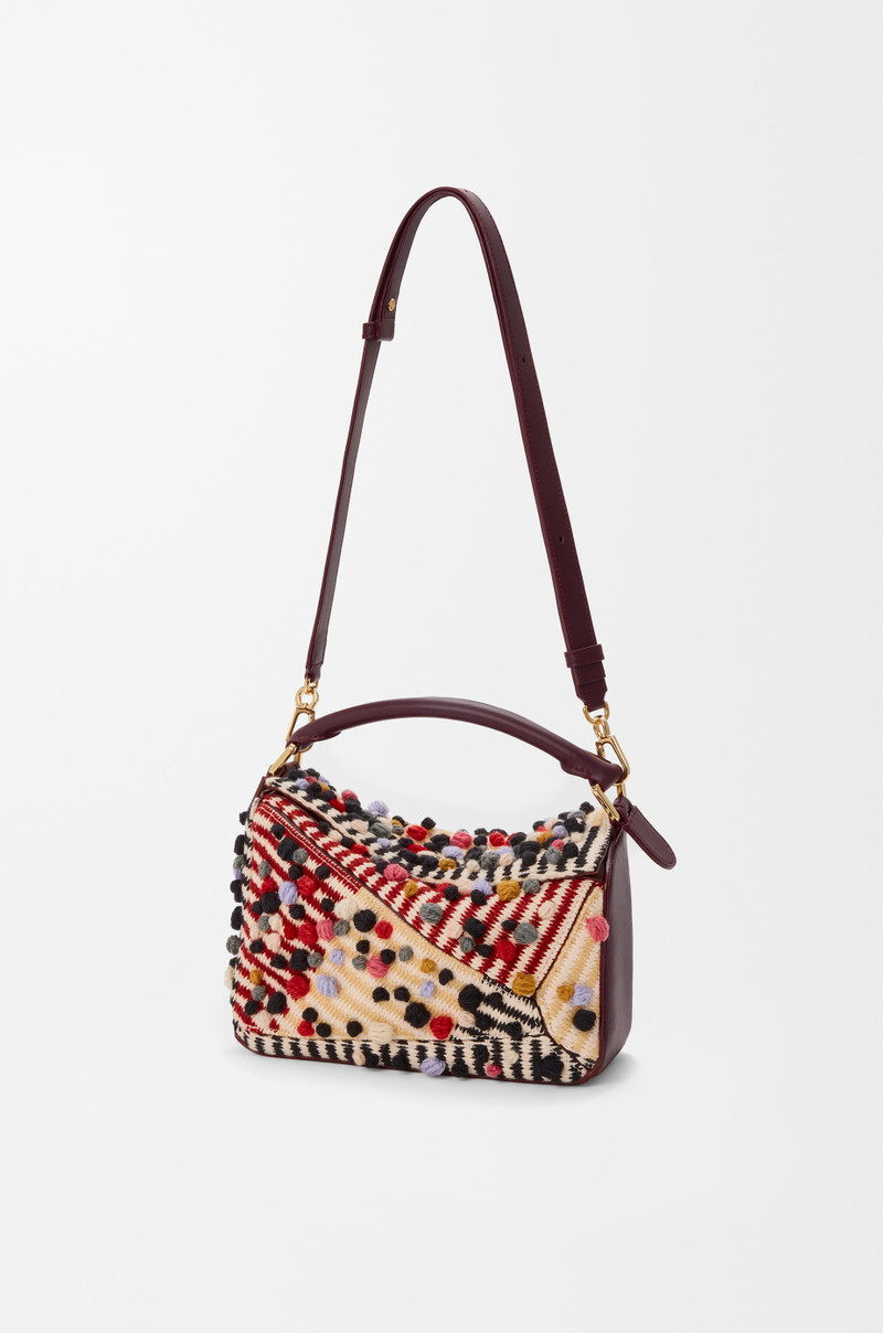Small Puzzle bag in embroidered textile 7