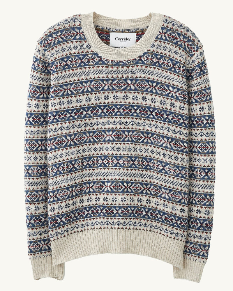 FAIR ISLE CREWNECK - NATURAL 4