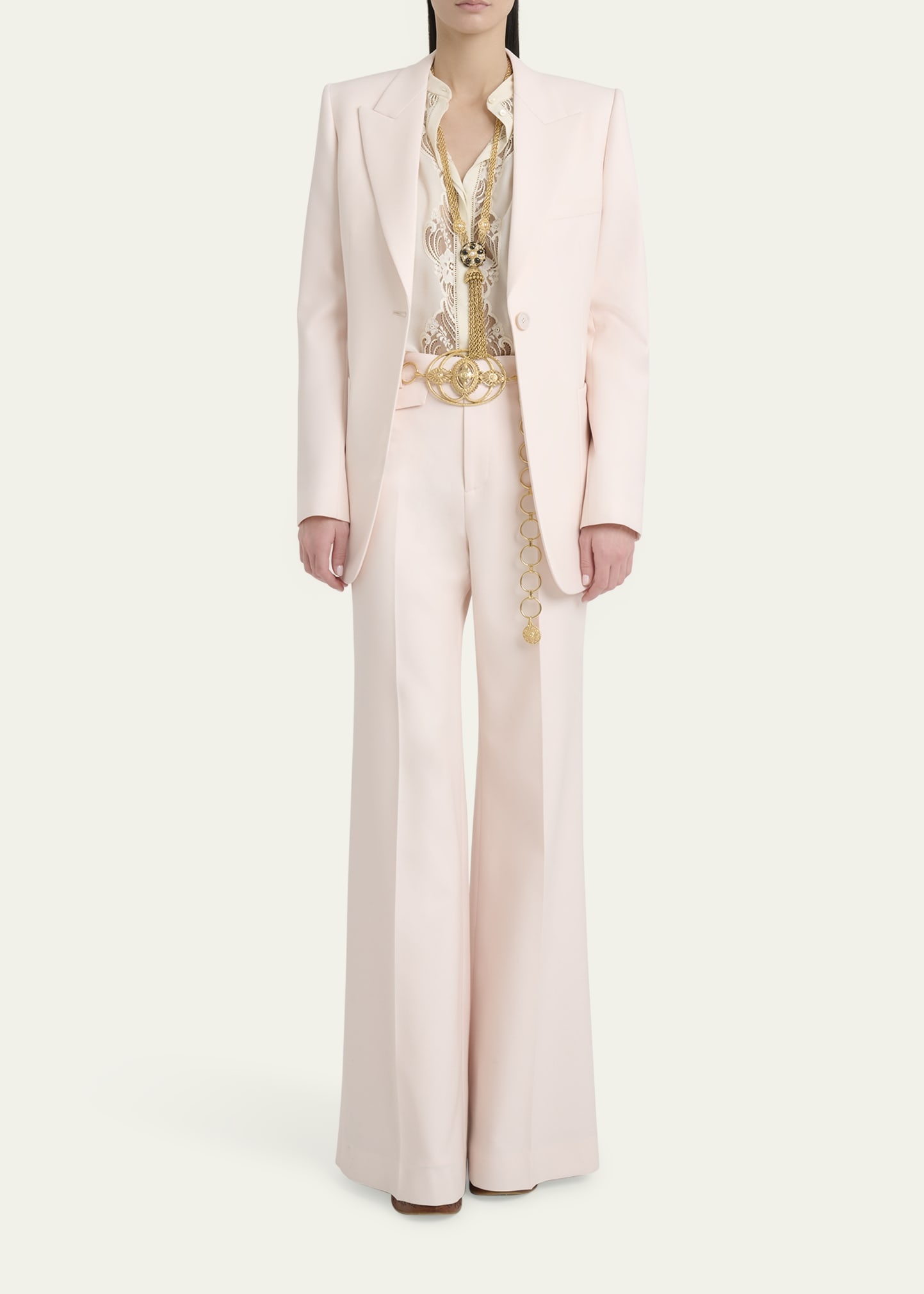 High-Rise Wide-Leg Suiting Trousers - 2
