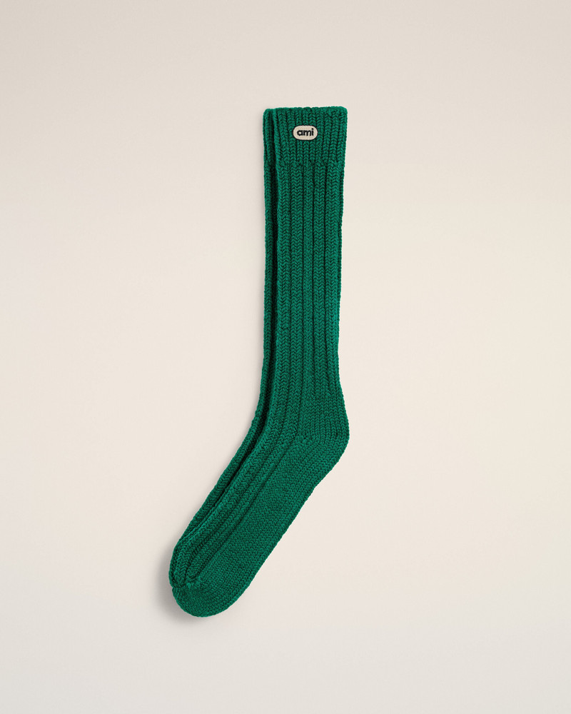GREEN WOOL SOCKS WITH AMI PATCH 1