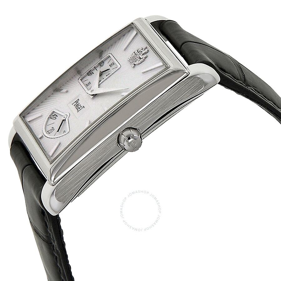 Piaget Black Tie Emperador Silver Dial Black Leather Watch G0A33069 - 2