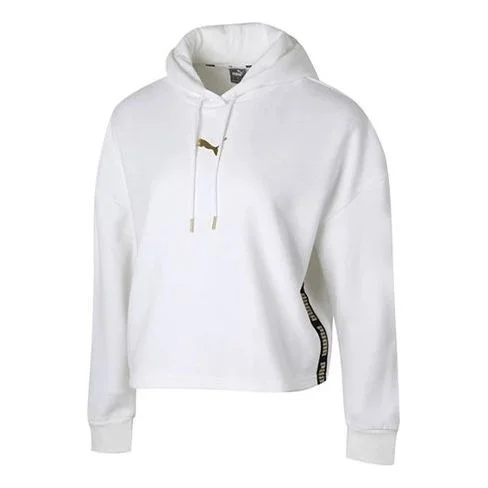 (WMNS) PUMA Metallic Nights Hoodie 'White Gold' 587148-02 - 1