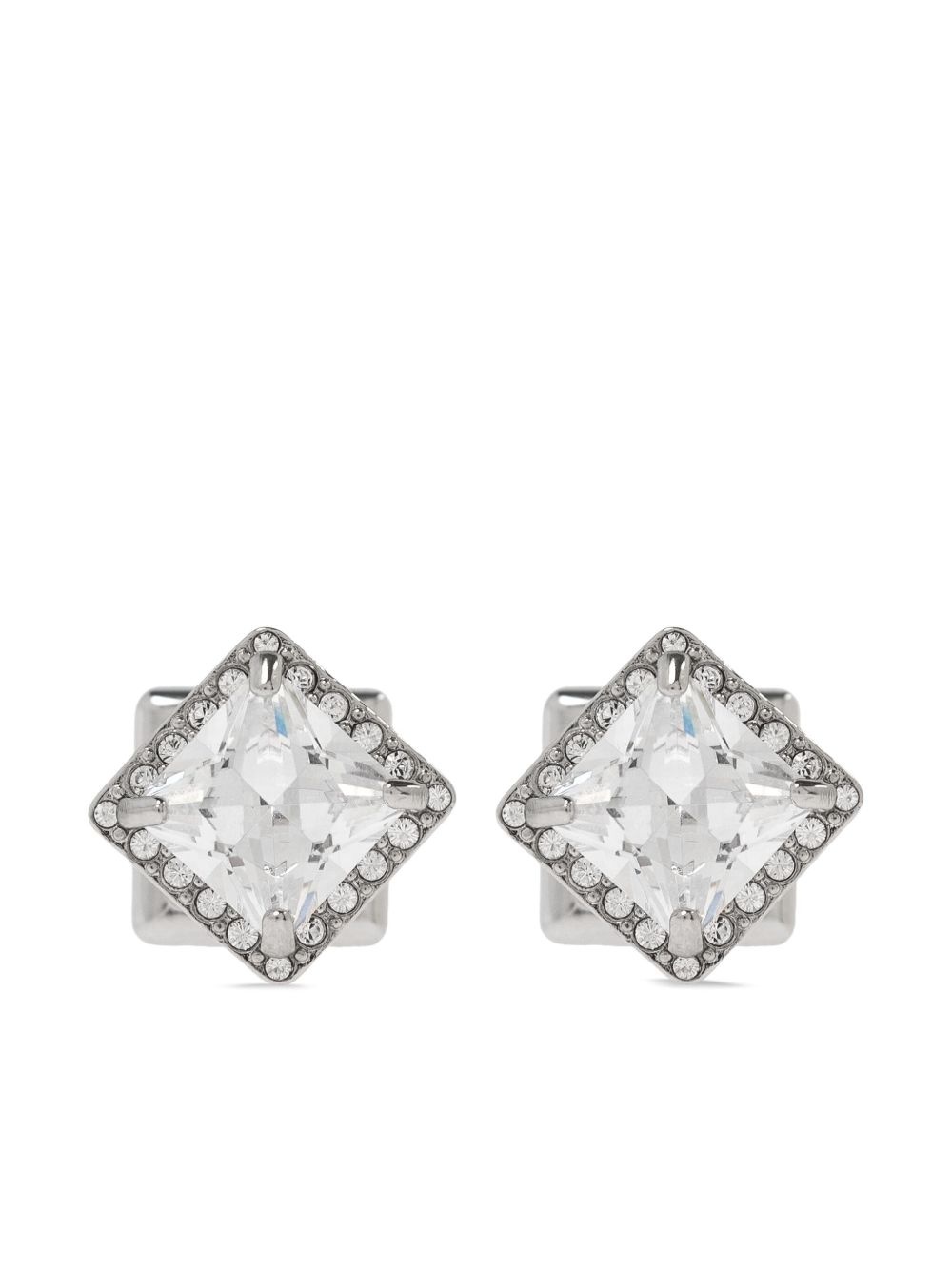 crystal-embellished stud earrings - 1