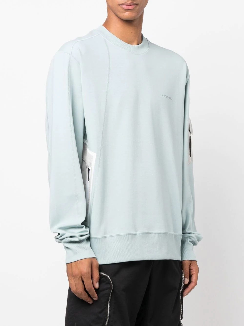 patch-pocket cotton sweatshirt - 3