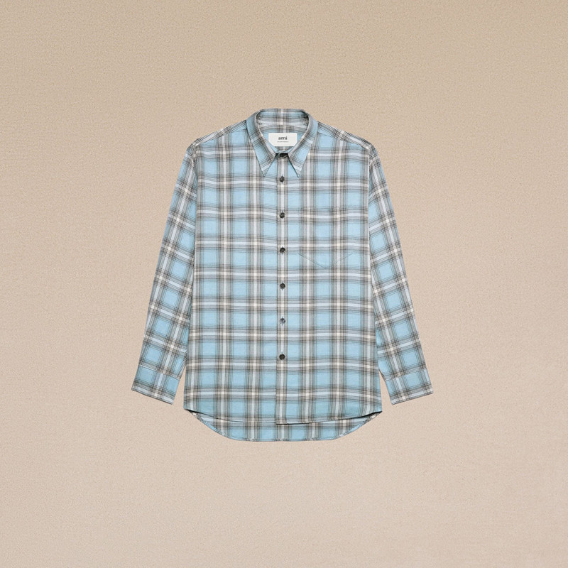 AMI Paris Oversize Overshirt With Patch Pocket outlook