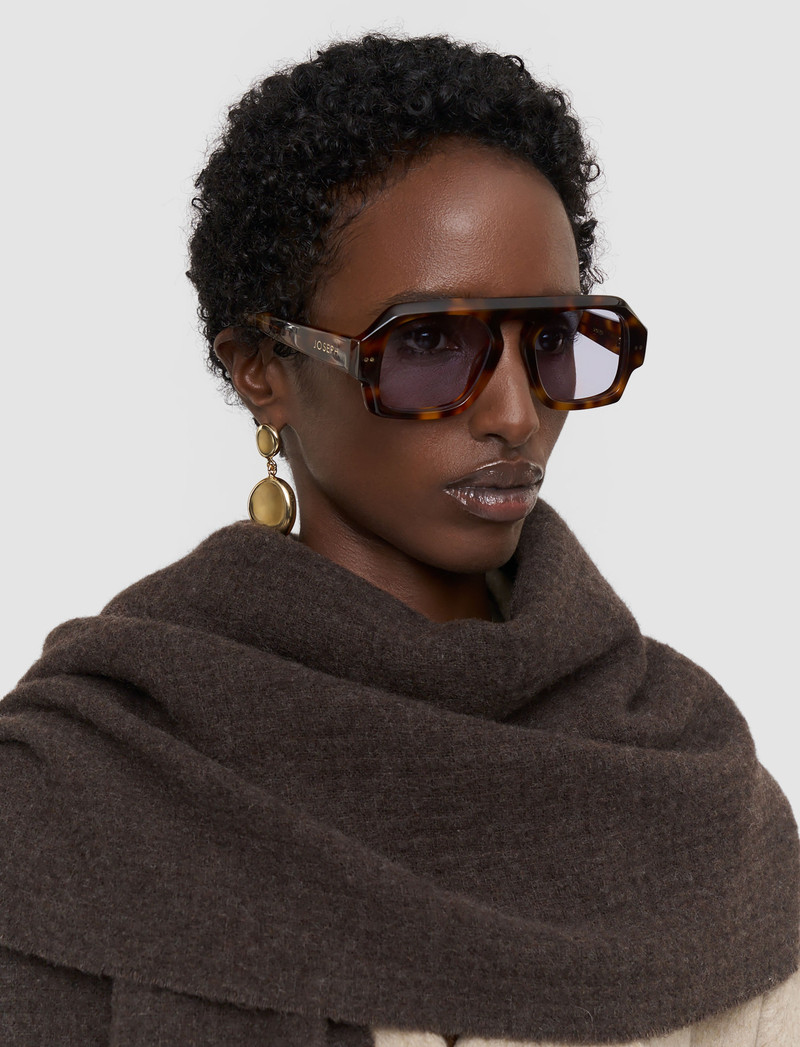 JOSEPH Flora Waffle Wool Scarf outlook