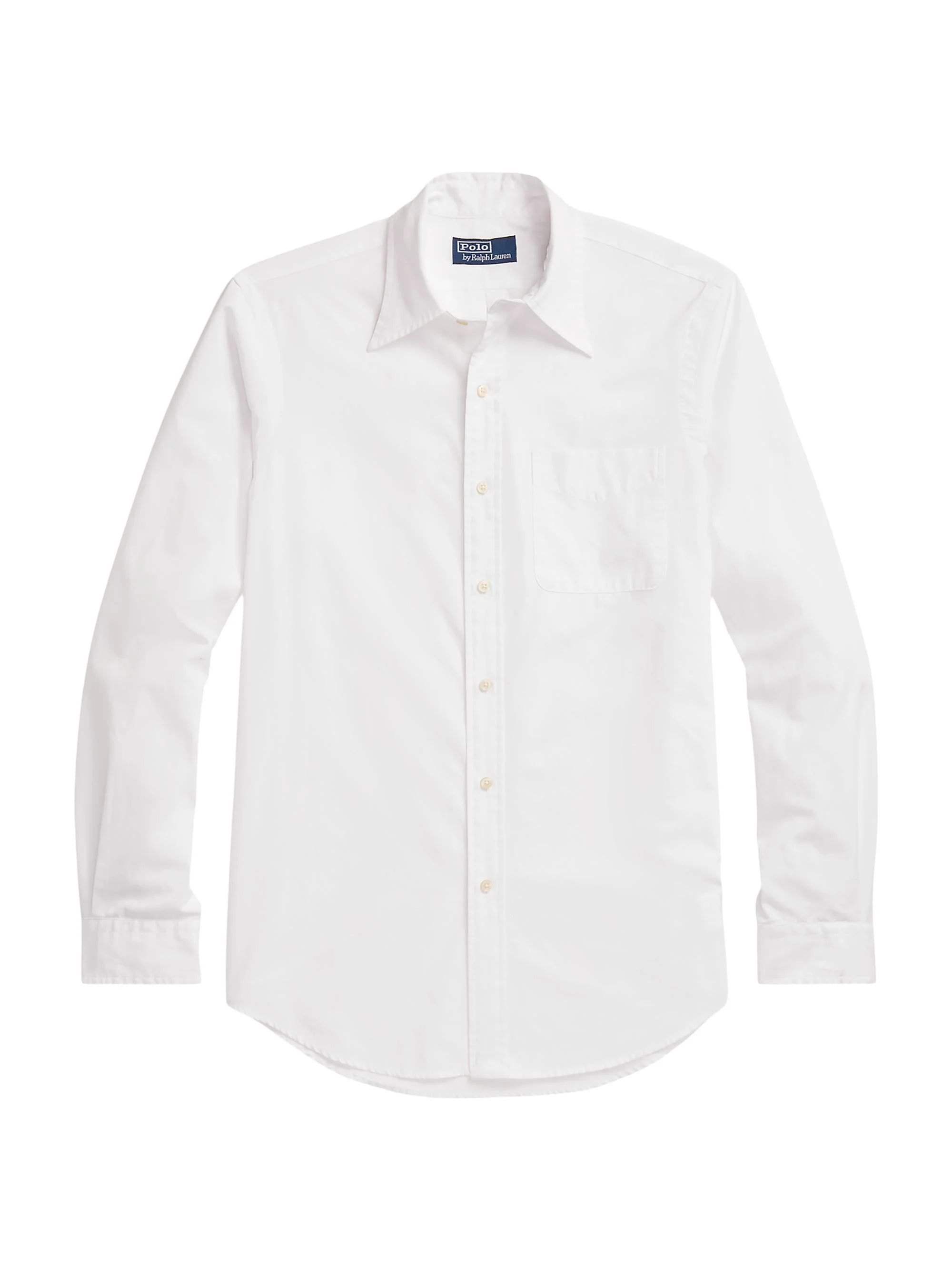 Men's Striped Cotton Button-Down Shirt - White - 1