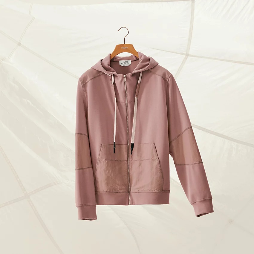 "Voil'H " zipped hooded sweater - 4