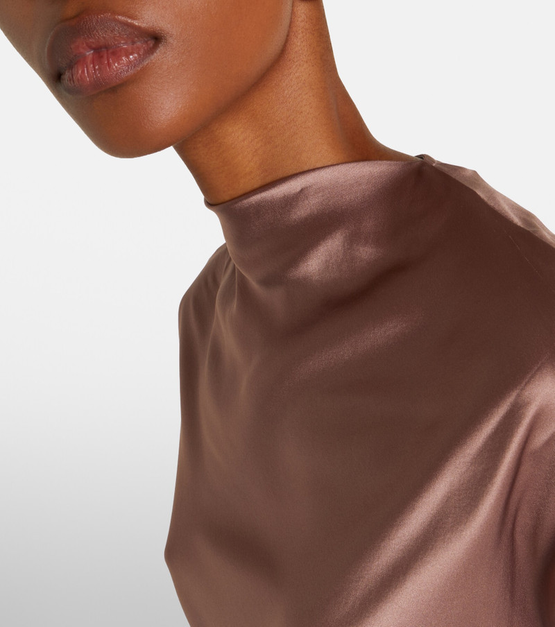 Draped silk satin top 3