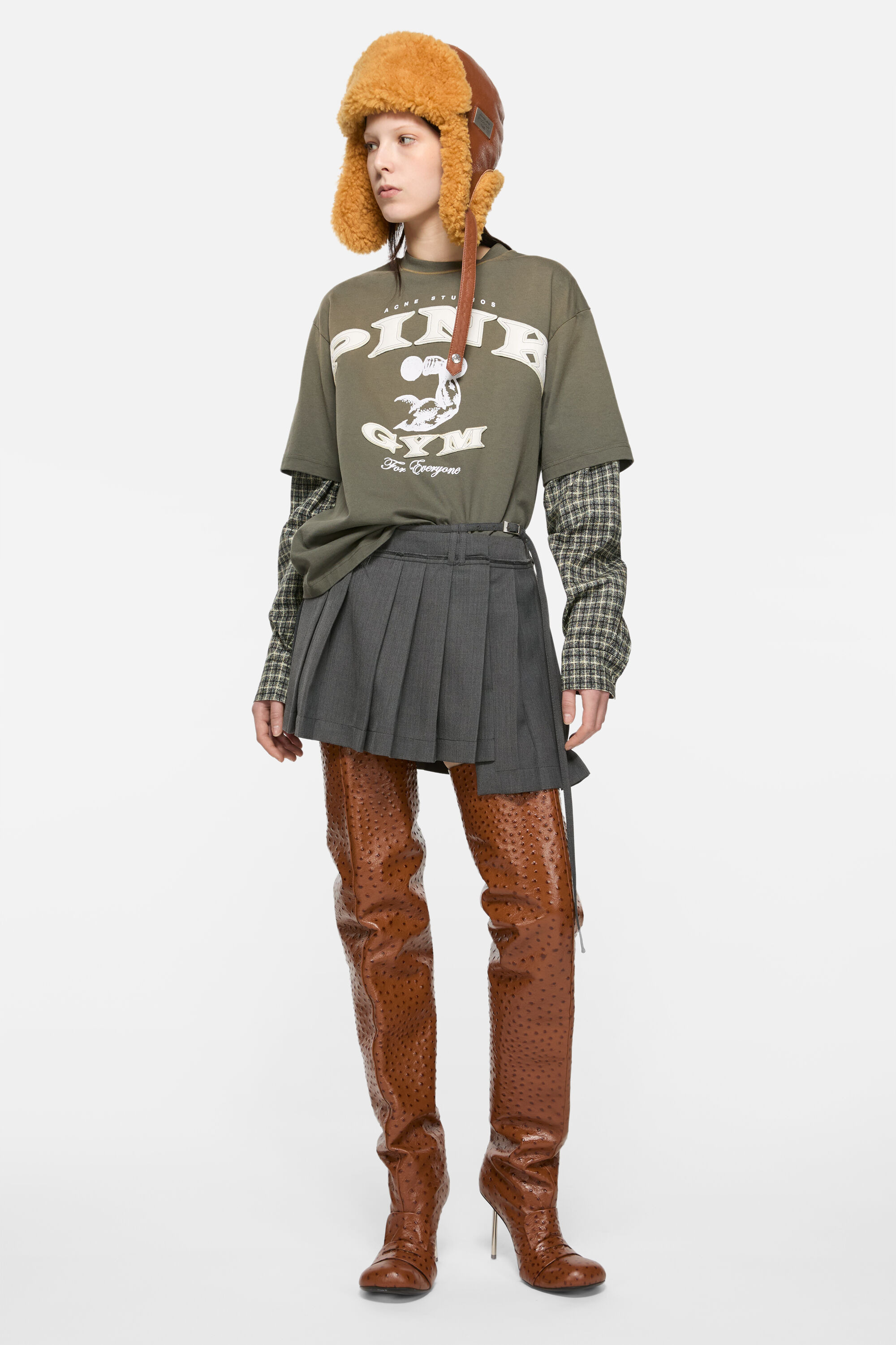 Pleated skirt - Dark grey - 2