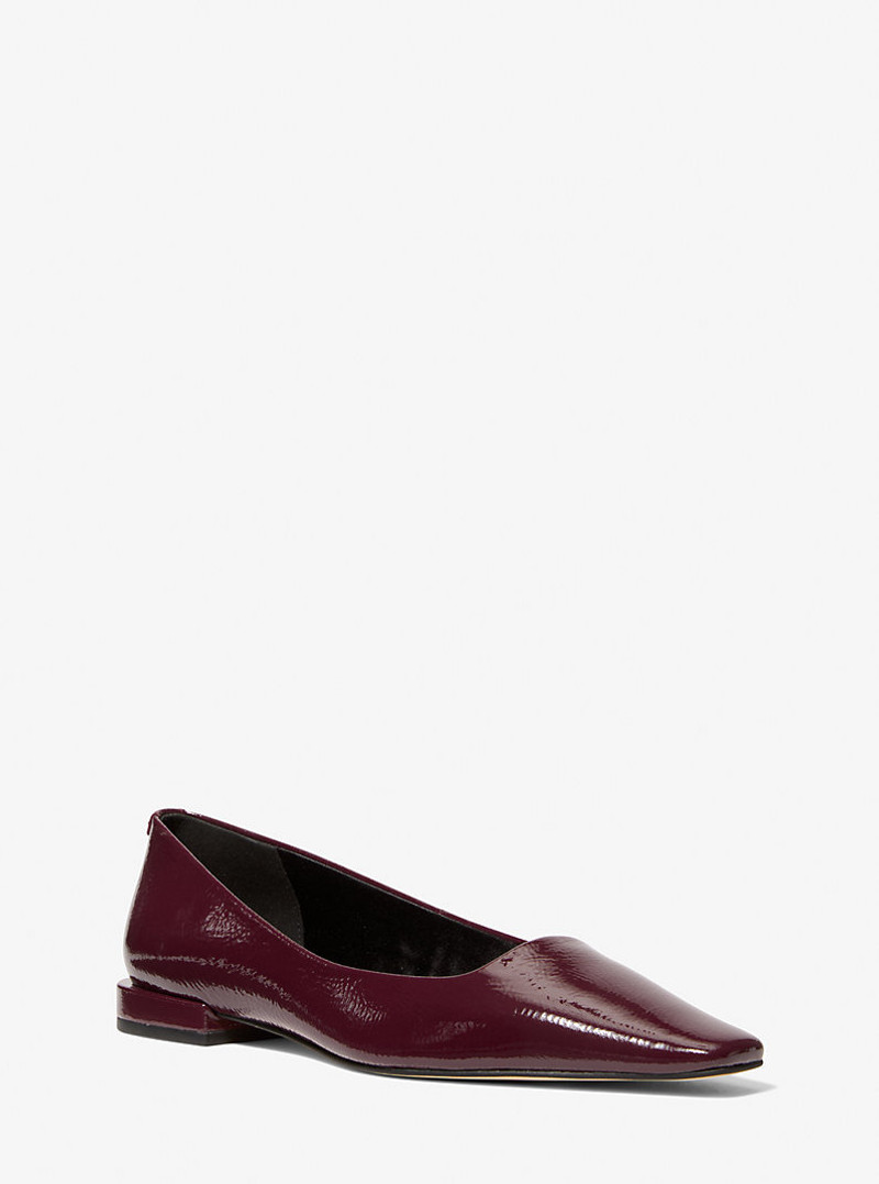 Darrah Crackled Patent Leather Ballet Flat 1