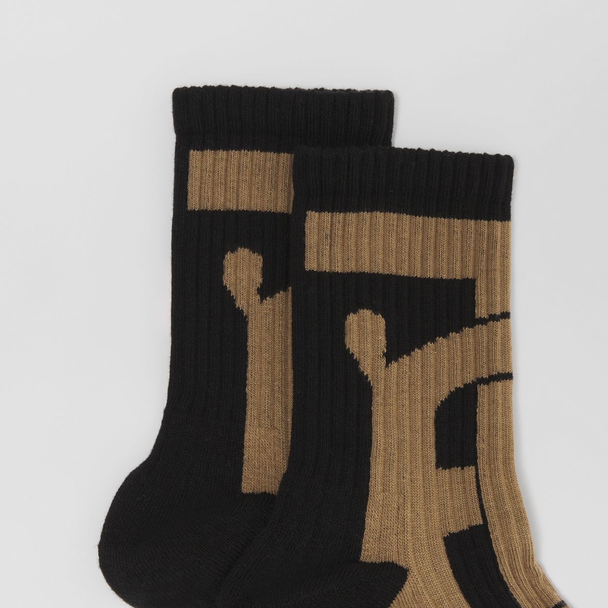 Monogram Intarsia Technical Stretch Cotton Socks - 2