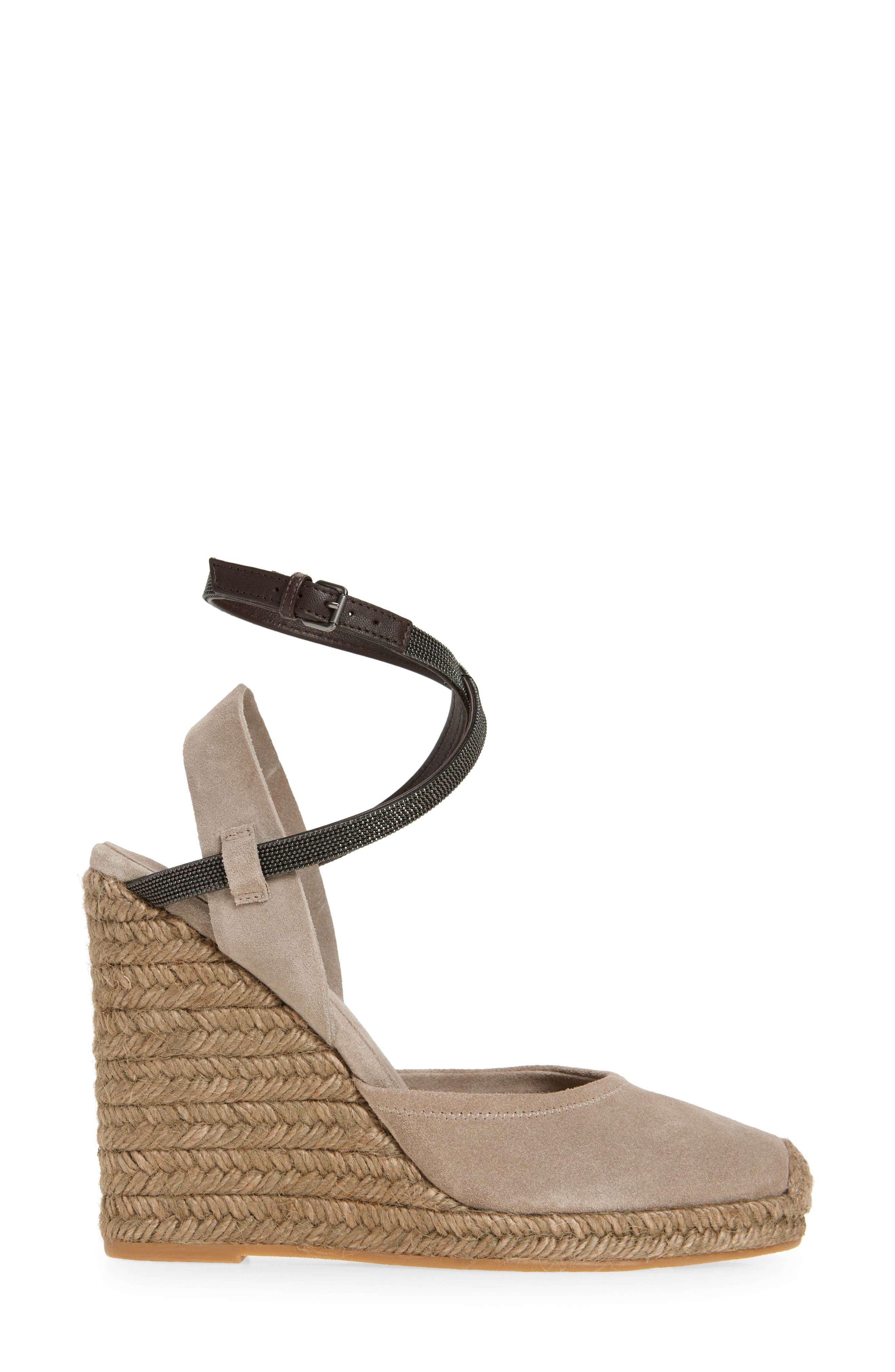 Monili Trim Espadrille Wedge Sandal - 3