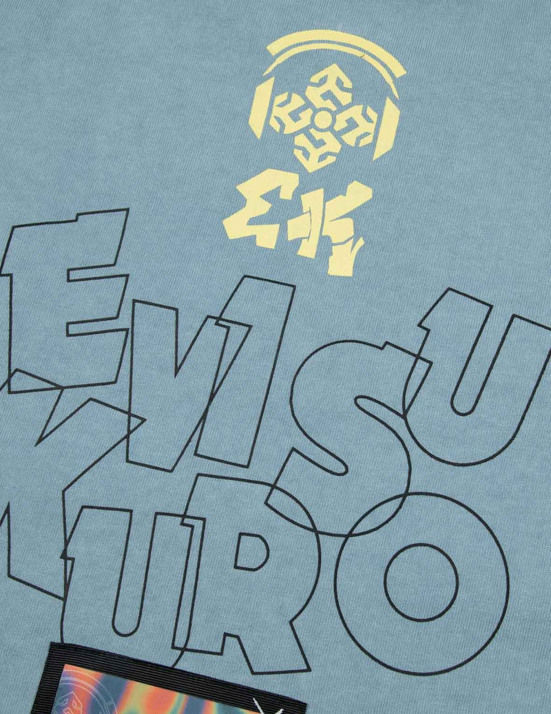 Seagull and Rainbow Gradient Pattern Print Relax Fit T-Shirt 9