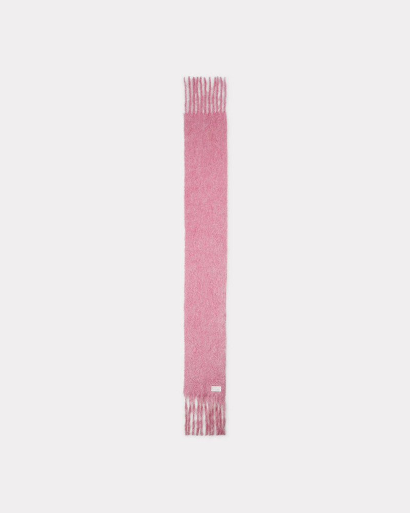 Long fringed scarf in mohair 1