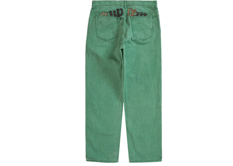 Supreme Supreme Great China Wall Canvas 5-Pocket Jean Washed Green outlook