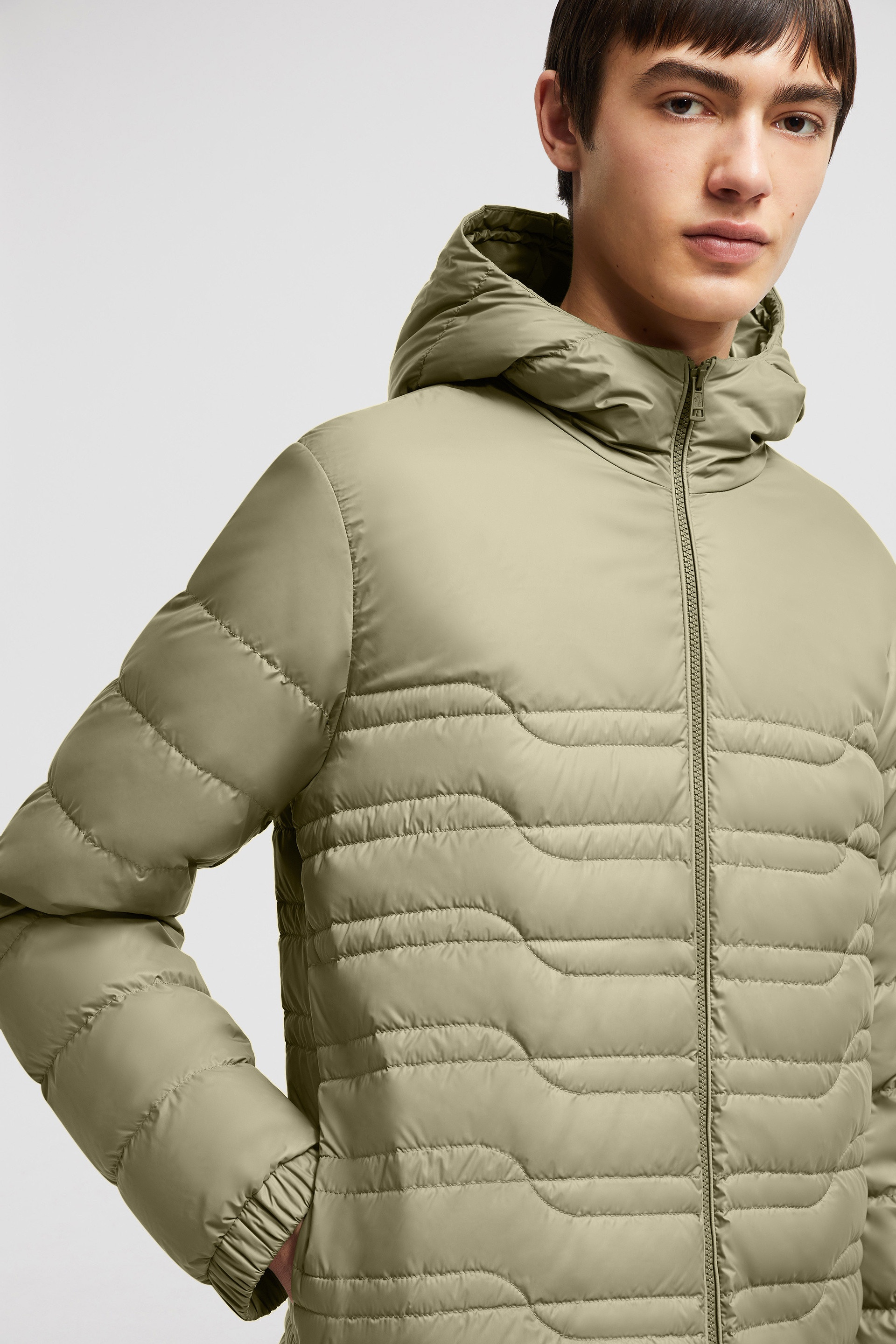 Aleso Hooded Geometric-Quilted Short Down Jacket - 6