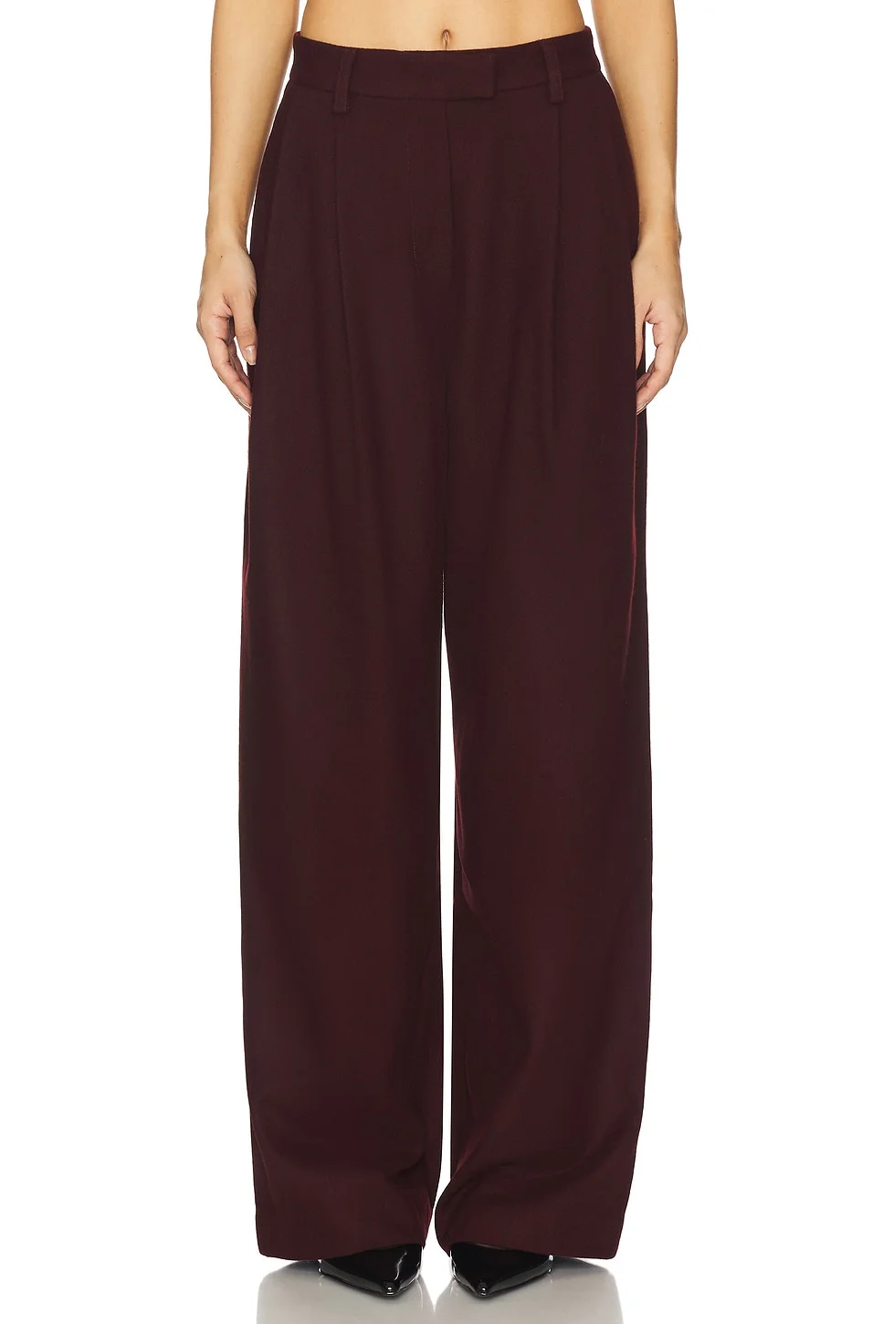 Eddie Pleated Wool Trouser - 1