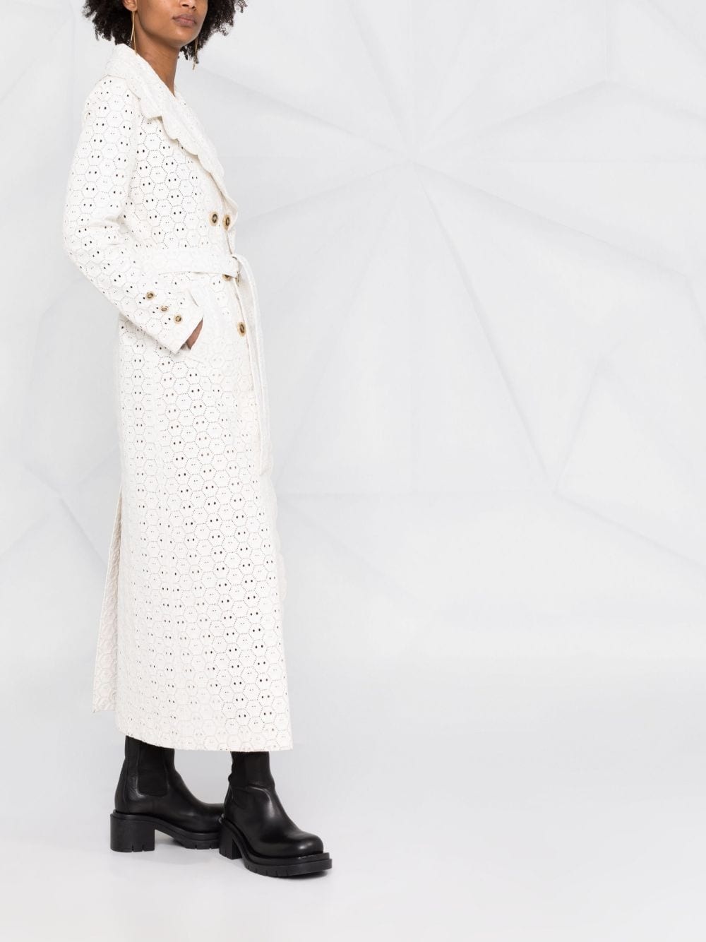 Long Sangallo leather trench coat - 6