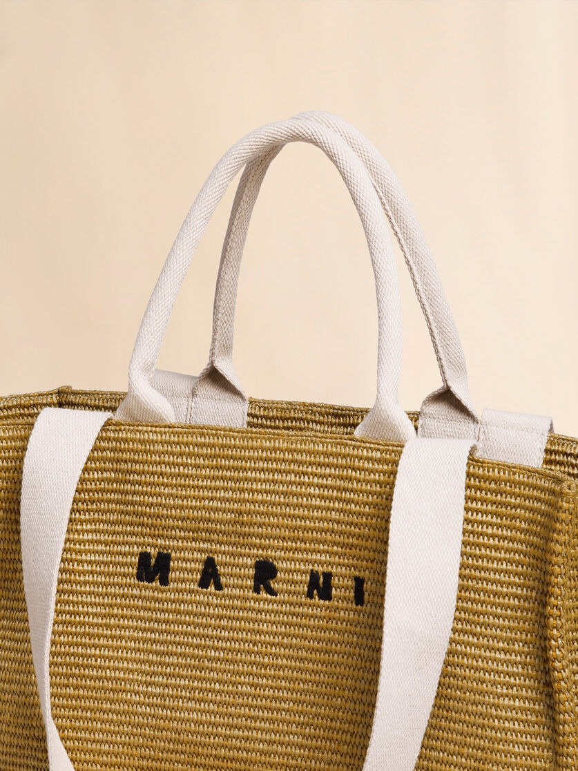 NATURAL RAFFIA LARGE TOTE BAG - 5