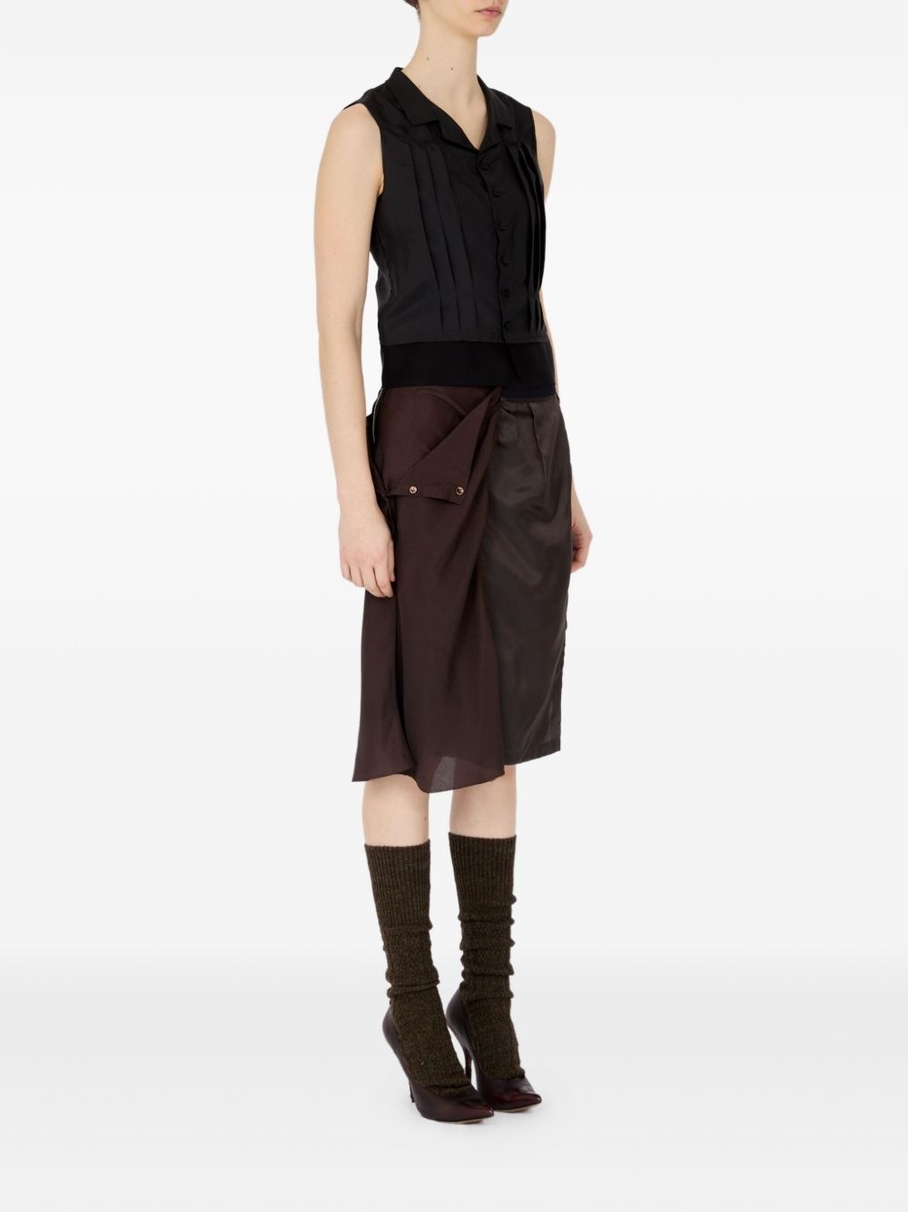 pleated vest - 3