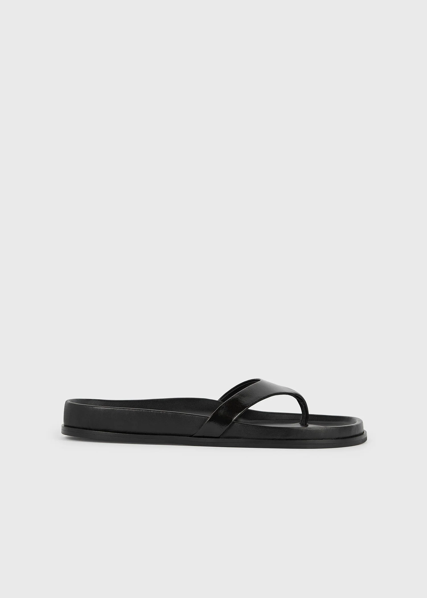 Contoured naplack flip flops black - 1