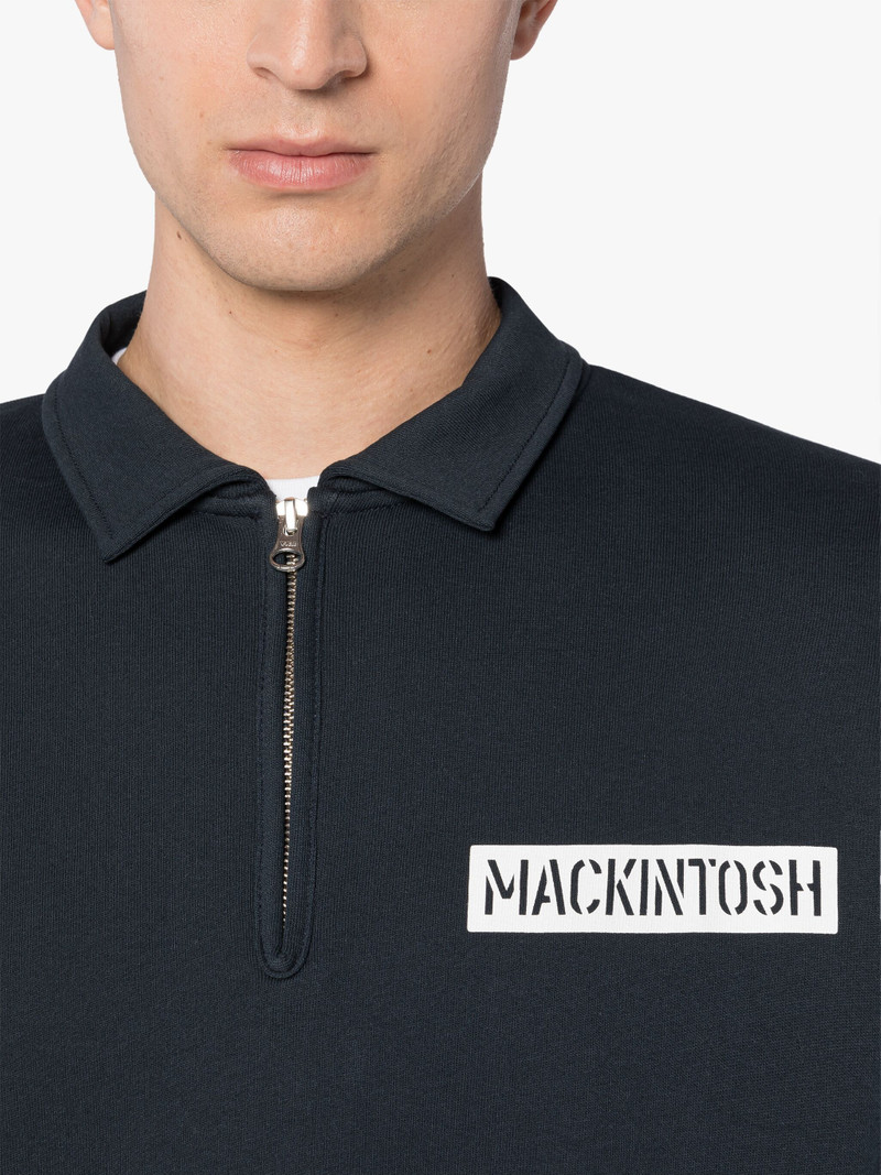 NAVY COTTON BOX LOGO SWEATSHIRT 5