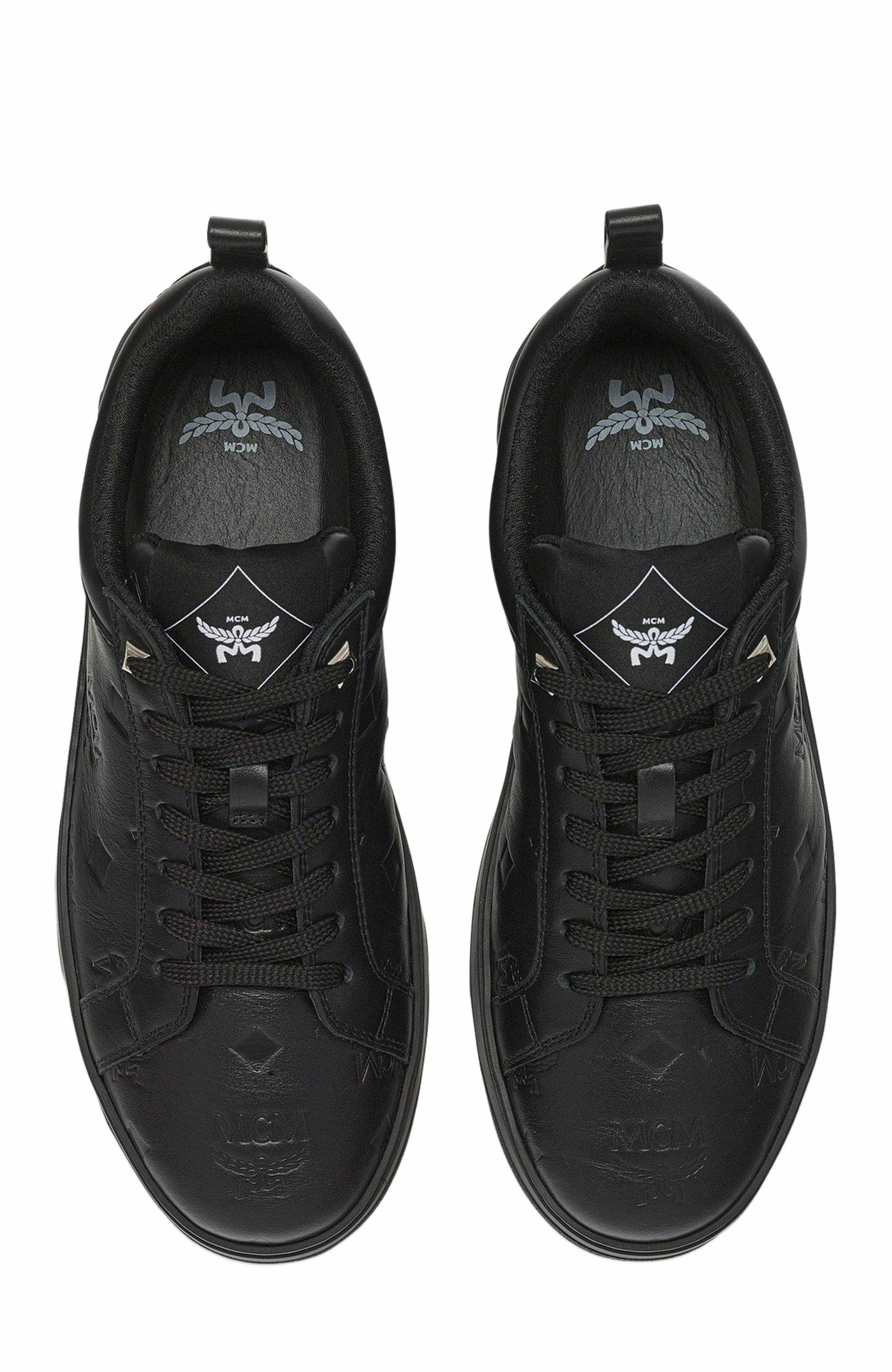 MCM Neo Terrain Lo Sneakers in Monogram Leather in Black at Nordstrom - 5