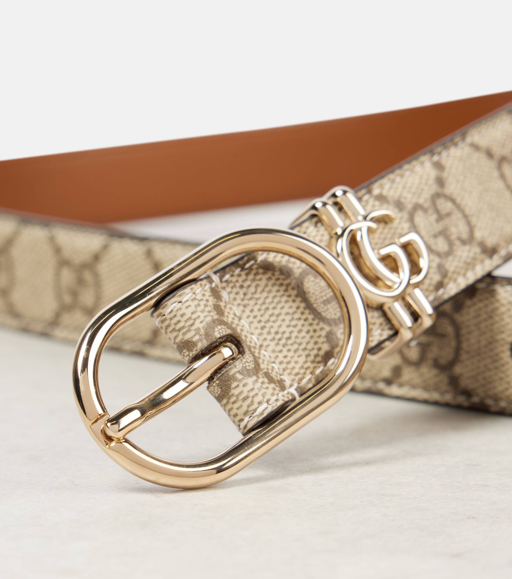 GG faux leather belt - 3