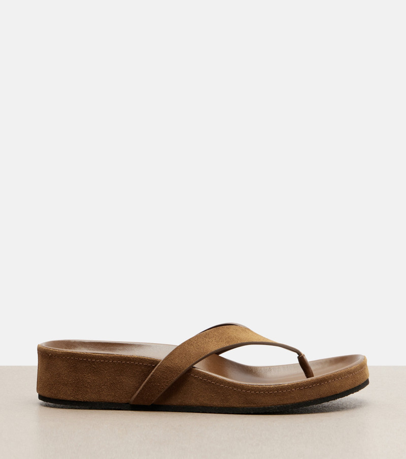 PHOEBE PHILO Suede thong sandals outlook