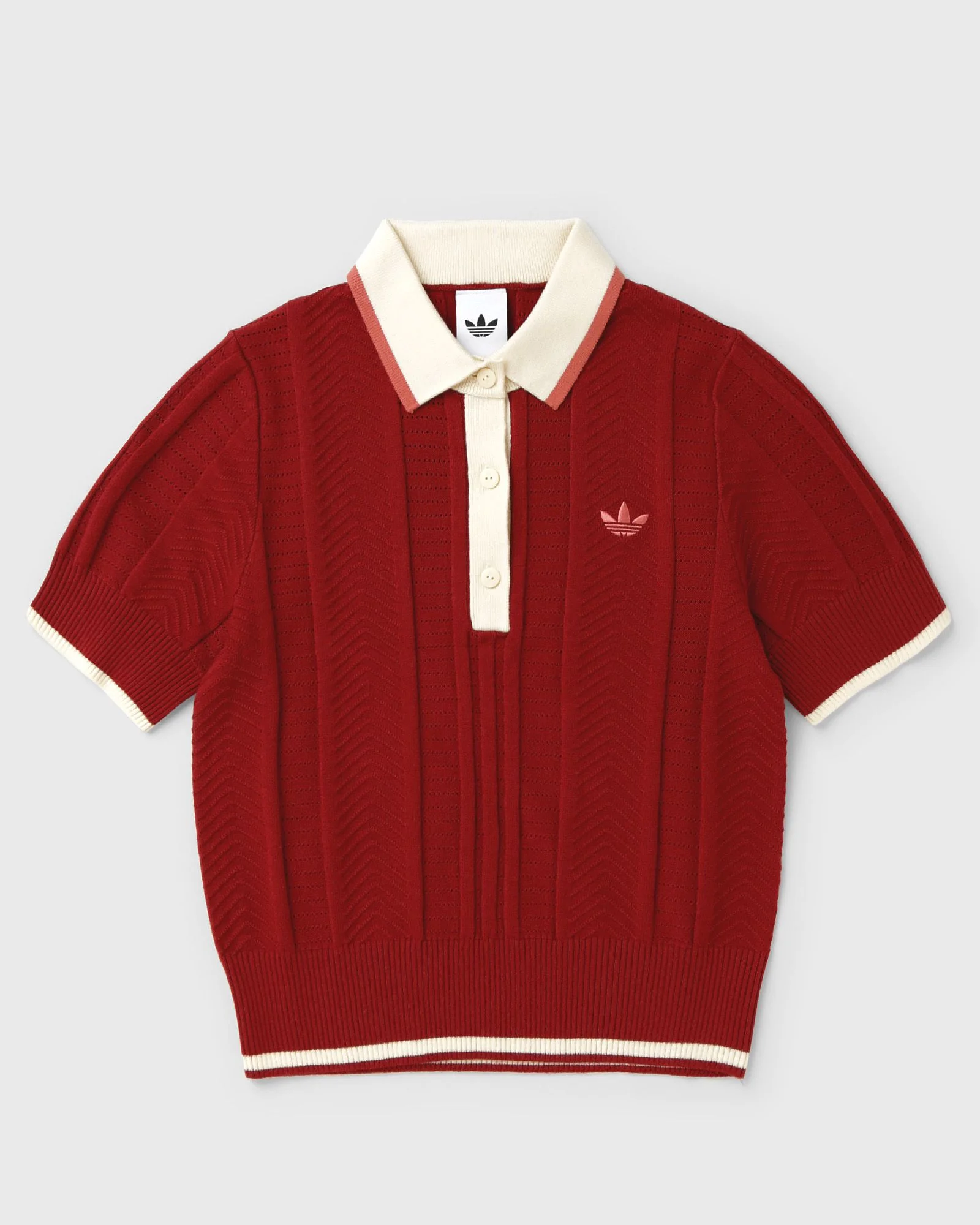 WMNS CABLE KNIT CALI TEE POLO - 1