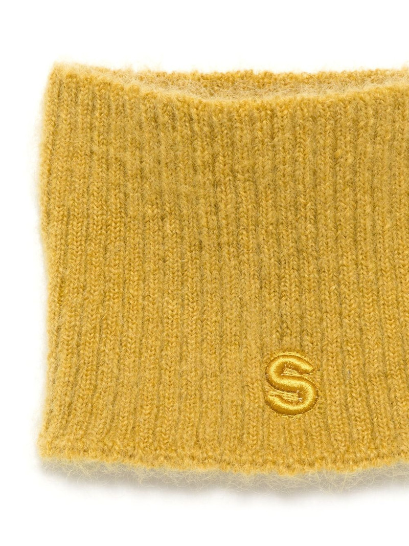 sacai logo-embroidered scarf outlook
